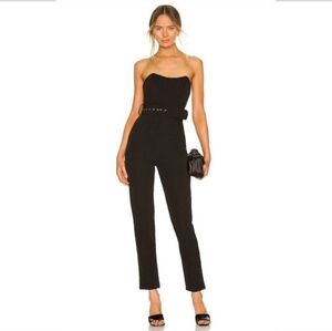 NWT WOMEN'S SUPERDOWN REVOLVE BLACK NAOMI BELTED JUMPSUIT ROMPER SIZE Xs $98
